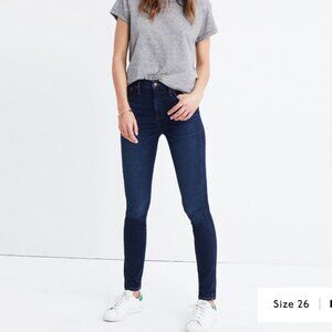 Madewell 10" High-Rise Skinny Jeans in Hayes Wash size 26